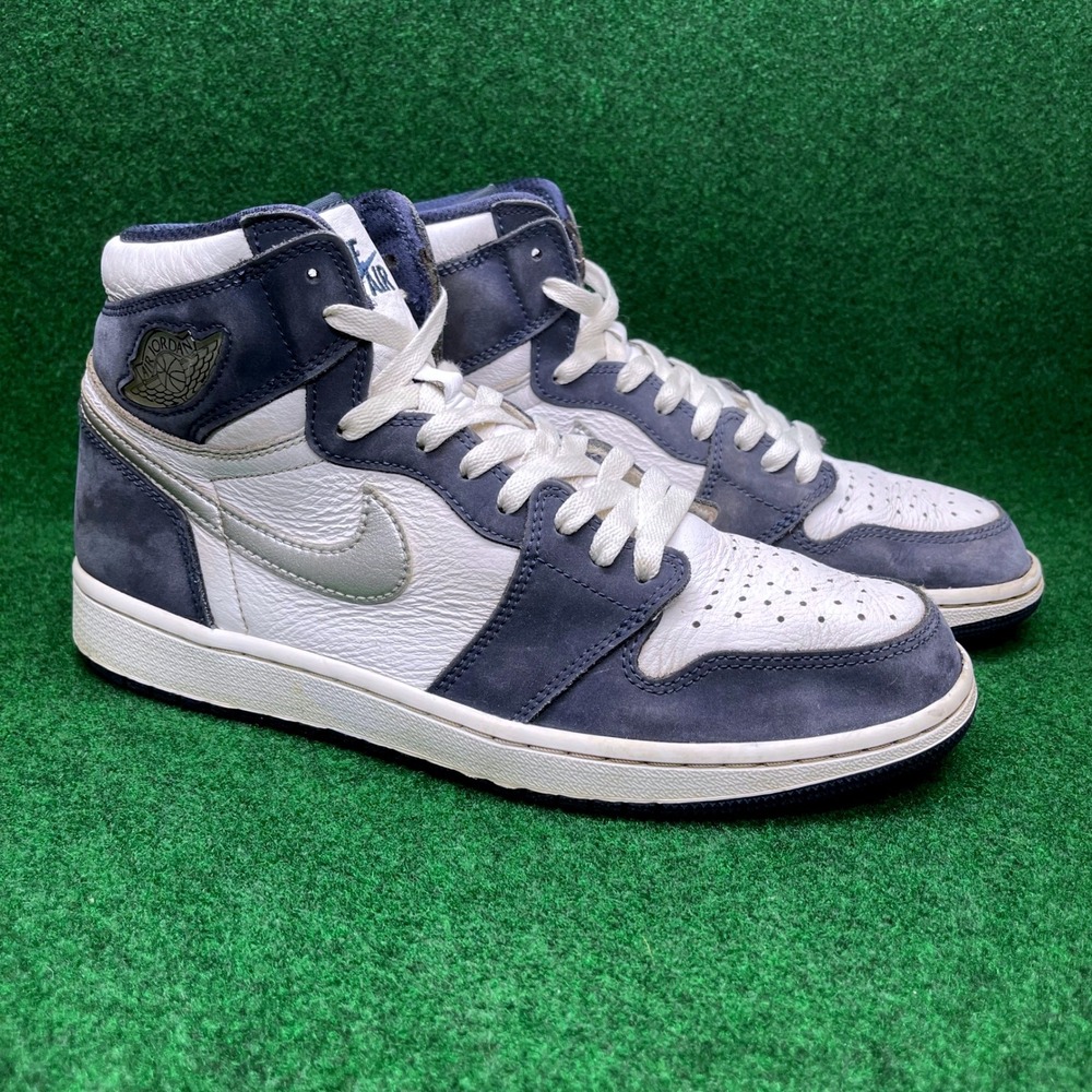 Jordan 1 Retro High OG Midnight Navy Mens Size 10 White Silver DC1788-100